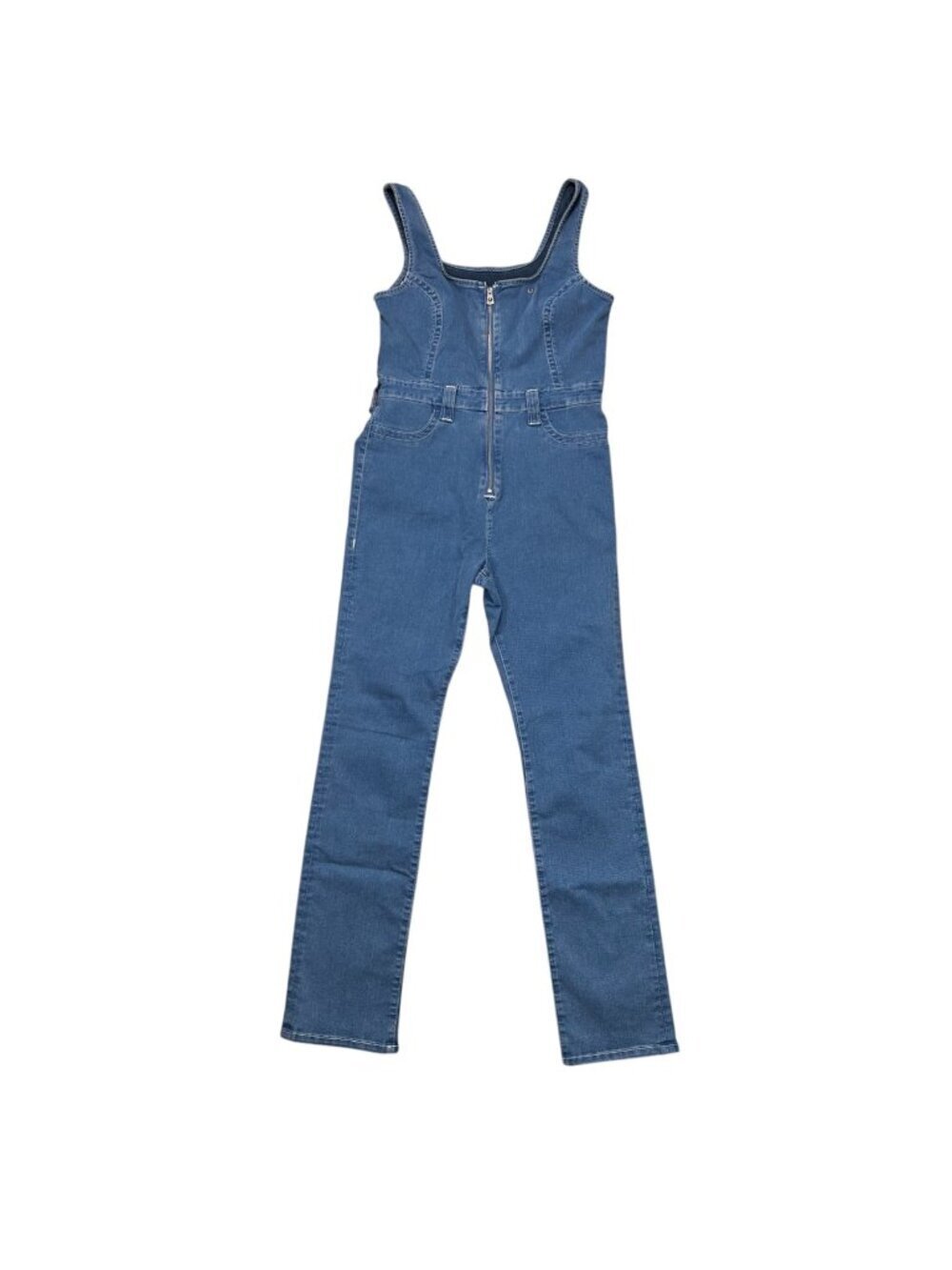 True Religion Corset Denim Jumpsuit Romper Medium Jean Streetwear Rodeo Western